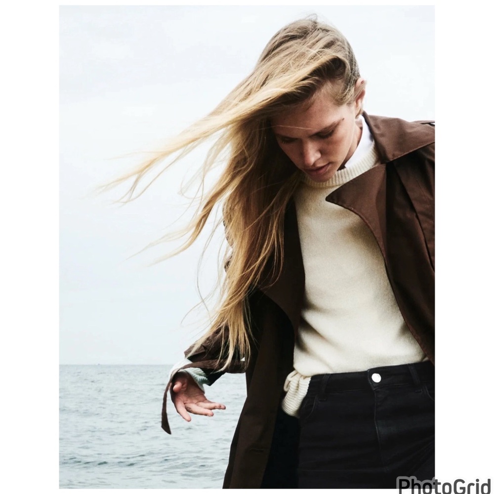 ZARA Short Brown Trench Coat